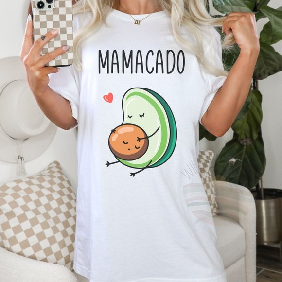 Mamacado Graphic T-shirt, Pregnancy Announcement Shirt, Maternity Shirt - Picture 1 of 5